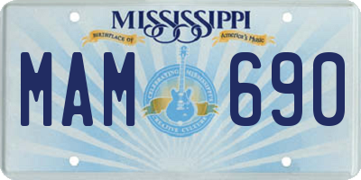 MS license plate MAM690
