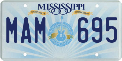 MS license plate MAM695