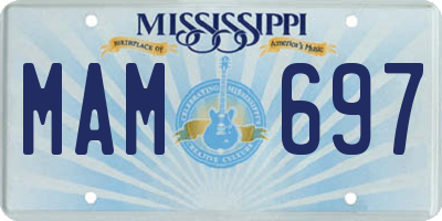 MS license plate MAM697