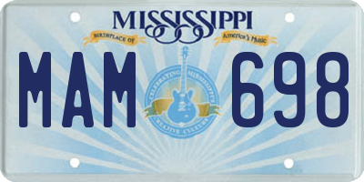 MS license plate MAM698