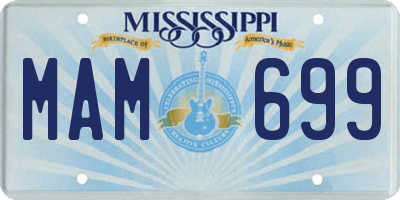 MS license plate MAM699