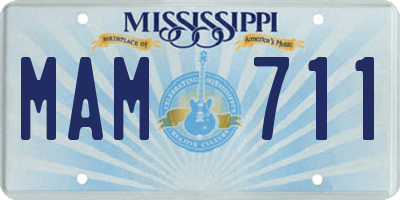 MS license plate MAM711