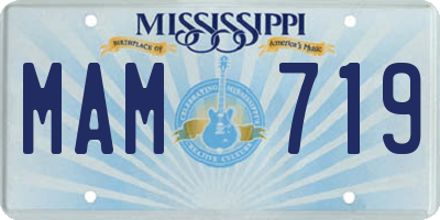 MS license plate MAM719