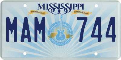 MS license plate MAM744