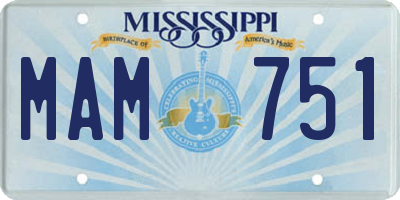MS license plate MAM751