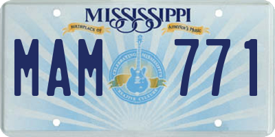 MS license plate MAM771