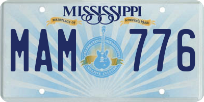 MS license plate MAM776
