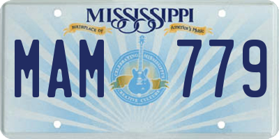 MS license plate MAM779