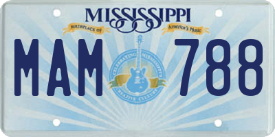 MS license plate MAM788