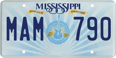 MS license plate MAM790