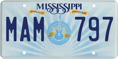 MS license plate MAM797