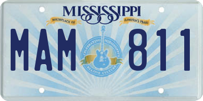 MS license plate MAM811