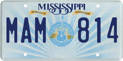 MS license plate MAM814