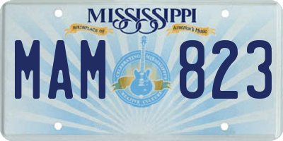 MS license plate MAM823