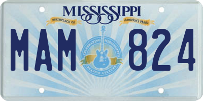 MS license plate MAM824