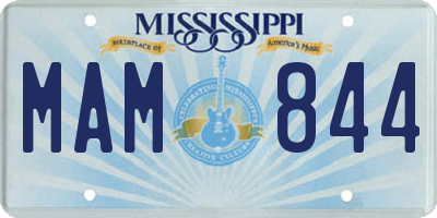 MS license plate MAM844