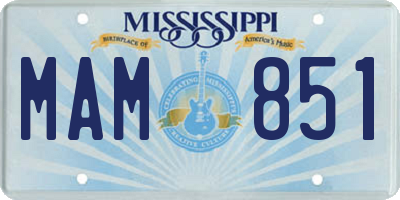 MS license plate MAM851