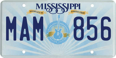 MS license plate MAM856