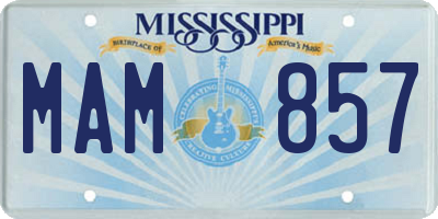 MS license plate MAM857