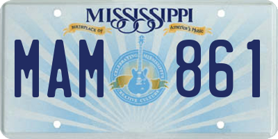 MS license plate MAM861