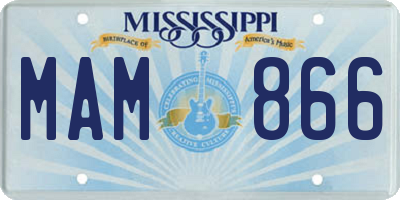 MS license plate MAM866
