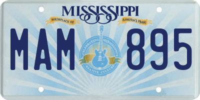 MS license plate MAM895