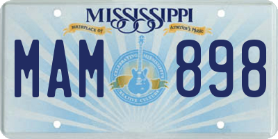 MS license plate MAM898