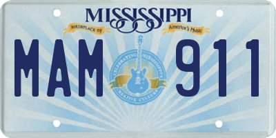 MS license plate MAM911