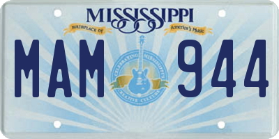 MS license plate MAM944