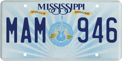 MS license plate MAM946