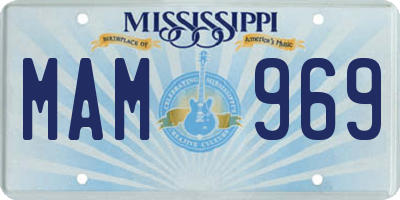 MS license plate MAM969