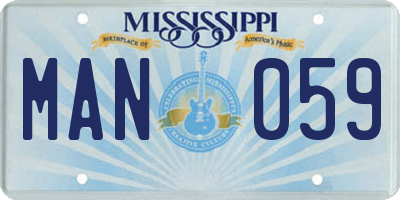 MS license plate MAN059