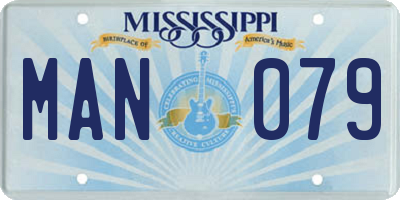 MS license plate MAN079