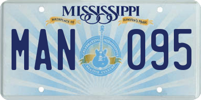 MS license plate MAN095