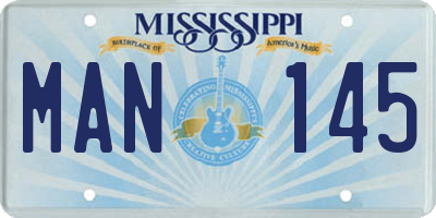 MS license plate MAN145