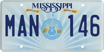 MS license plate MAN146