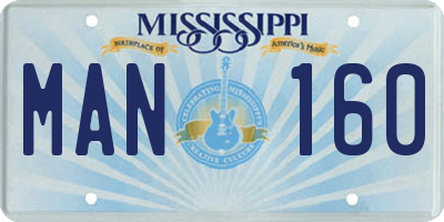 MS license plate MAN160