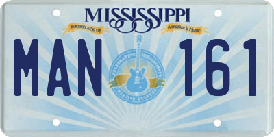 MS license plate MAN161