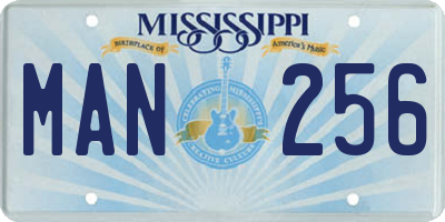 MS license plate MAN256