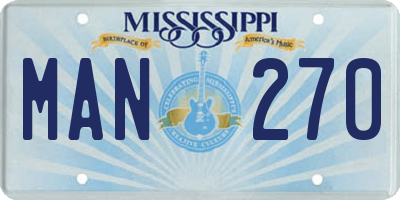 MS license plate MAN270