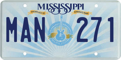 MS license plate MAN271
