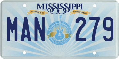 MS license plate MAN279