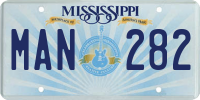 MS license plate MAN282