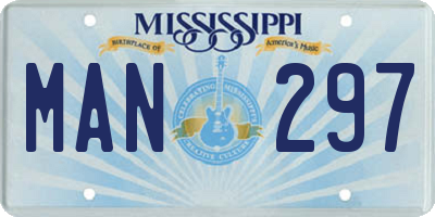 MS license plate MAN297