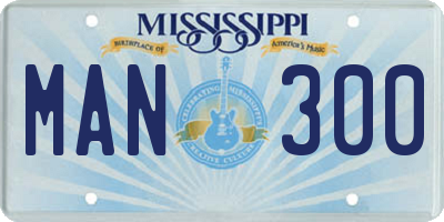 MS license plate MAN300