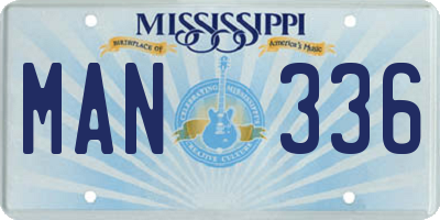 MS license plate MAN336