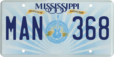 MS license plate MAN368