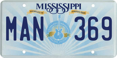 MS license plate MAN369