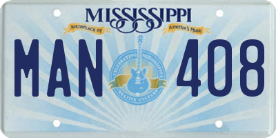 MS license plate MAN408