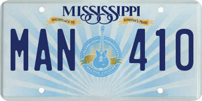MS license plate MAN410